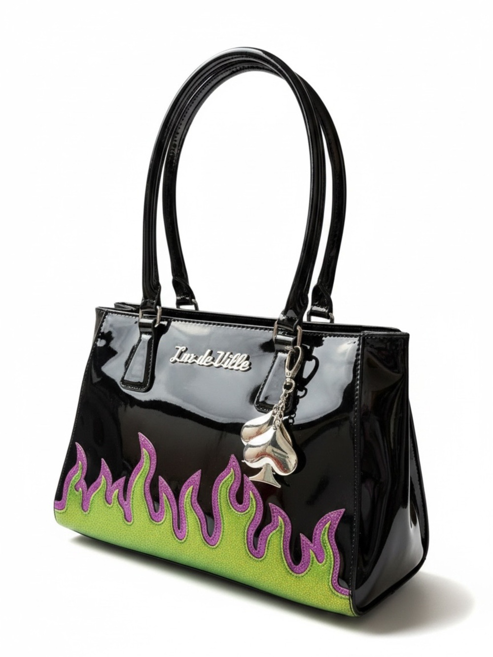 Lux de Ville Diablo Darling Black Patent Bag
